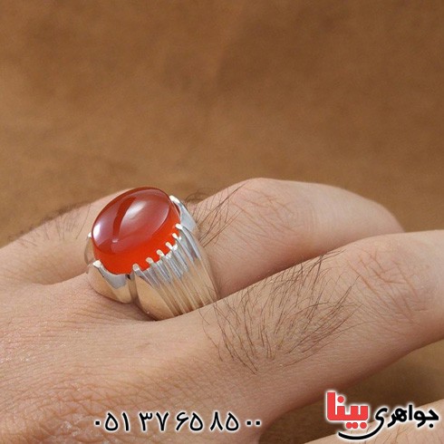 انگشتر عقیق یمنی خوشرنگ بسیار زیبا _کد:20343