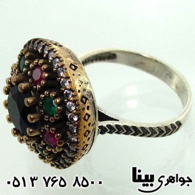 انگشتر جید زنانه چهار نگین