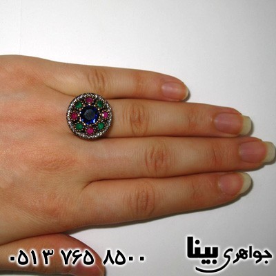 انگشتر جید زنانه چهار نگین