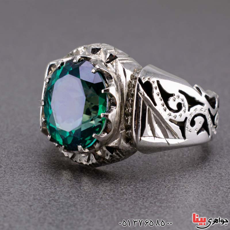 انگشتر توپاز خوشرنگ خاص مردانه _کد:20393