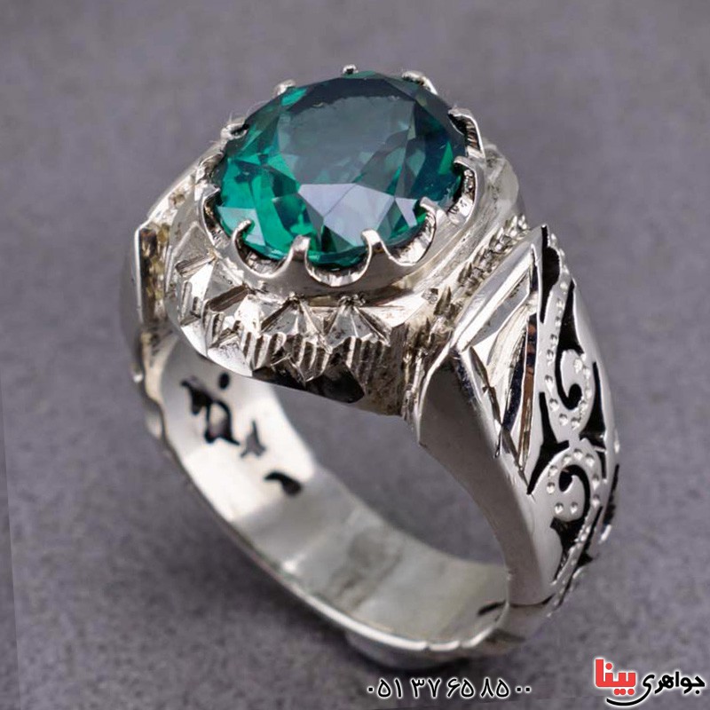 انگشتر توپاز خوشرنگ خاص مردانه _کد:20393