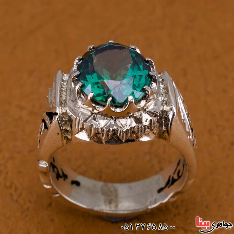 انگشتر توپاز خوشرنگ خاص مردانه _کد:20393