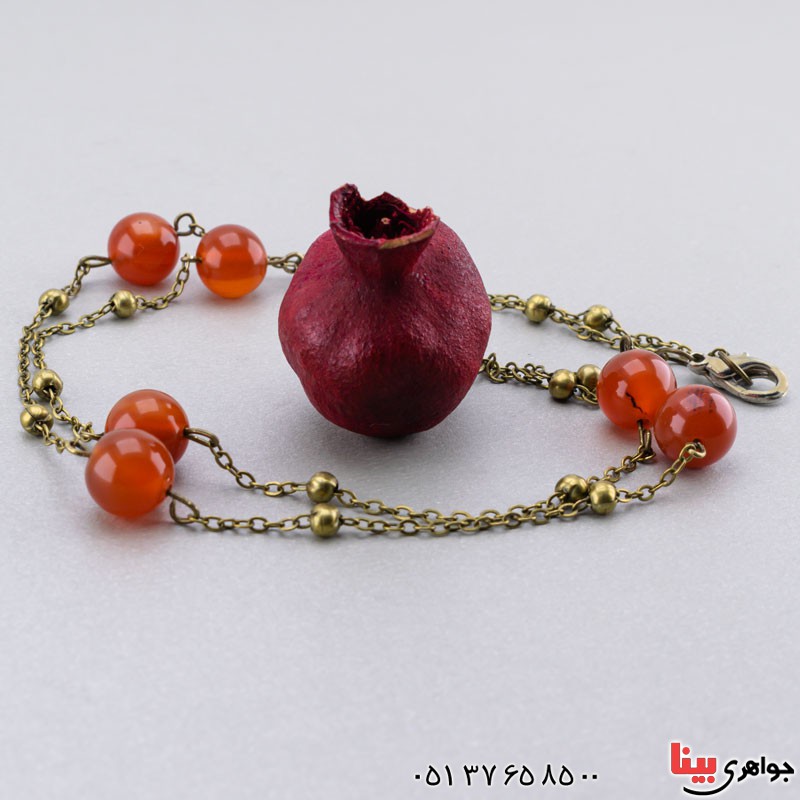 گردنبند عقیق و انار طبیعی زیبا _کد:20432