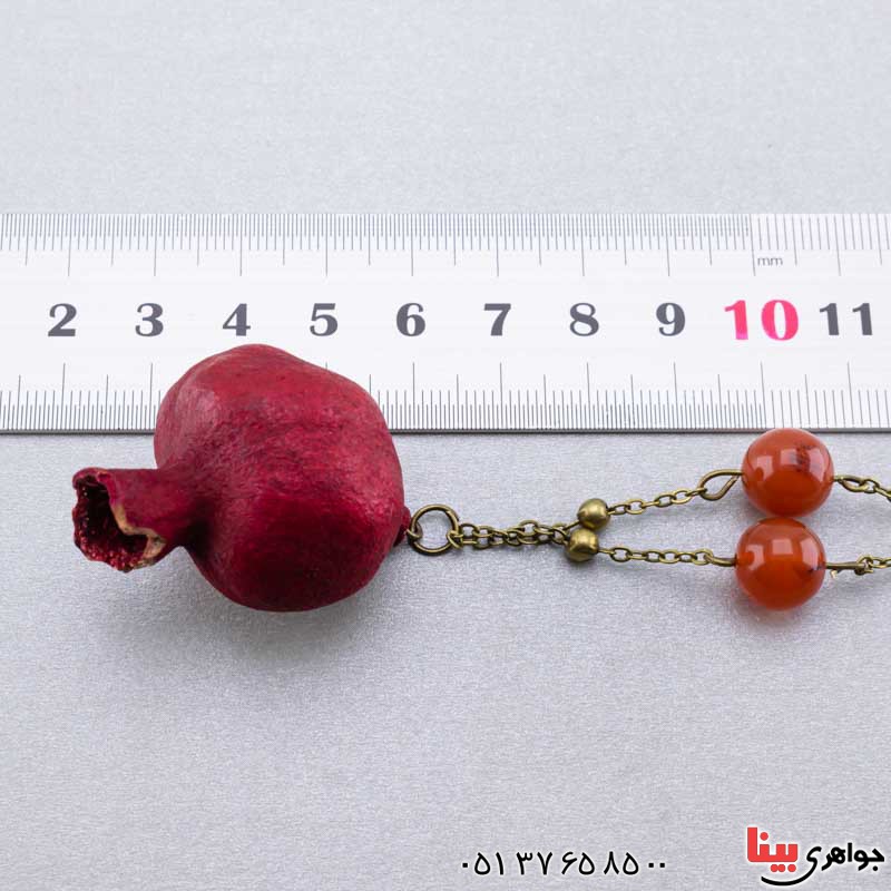 گردنبند عقیق و انار طبیعی زیبا _کد:20432