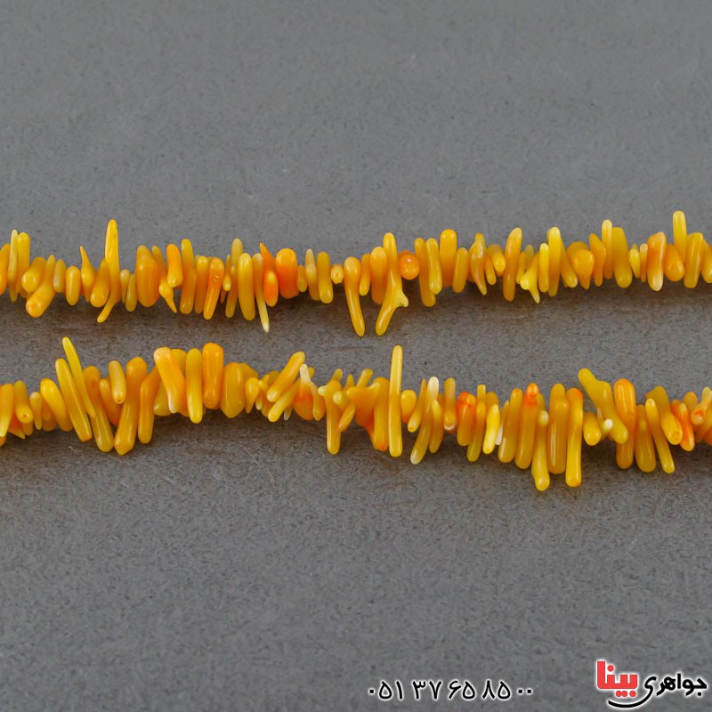 گردنبند هبهاب با مرجان زرد رنگ بسیار زیبا _کد:20457