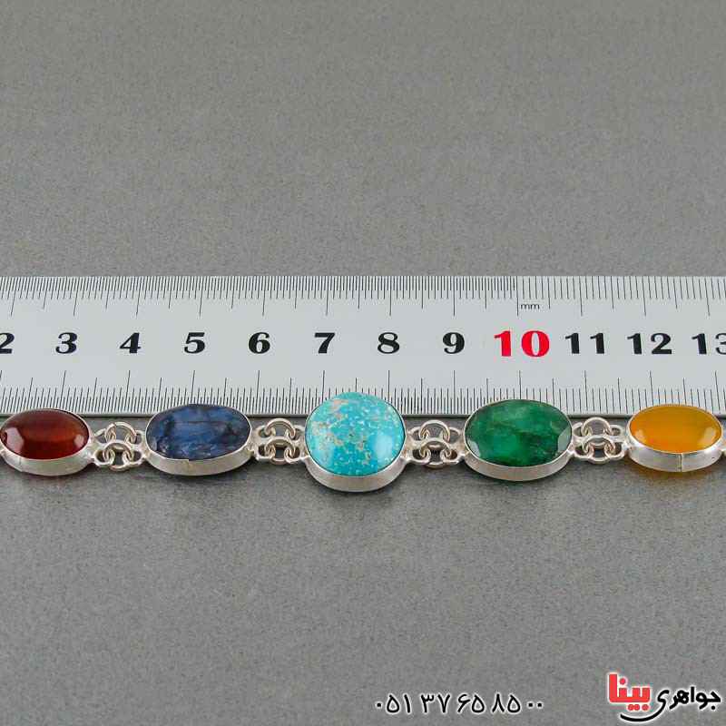 دستبند چند جواهر سنگ درمانی مدل سلجوقی _کد:20468