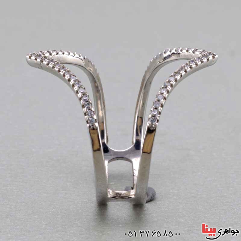 انگشتر نقره زنانه تمام برلیان  برند SPN _کد:20480