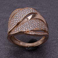 انگشتر نقره نگین سوئیسی رودیوم رزگلد 