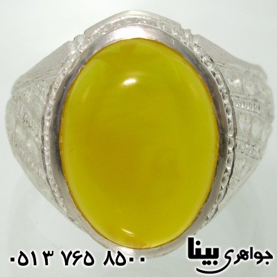انگشتر عقیق شرف الشمس مردانه تراش نقطه ای