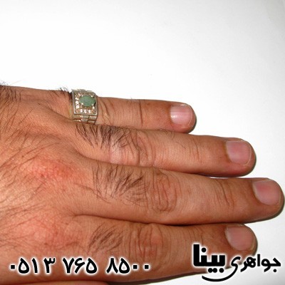 انگشتر زمرد مردانه بند ساعتی