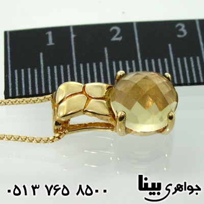 گردنبند سیترین تک نگین