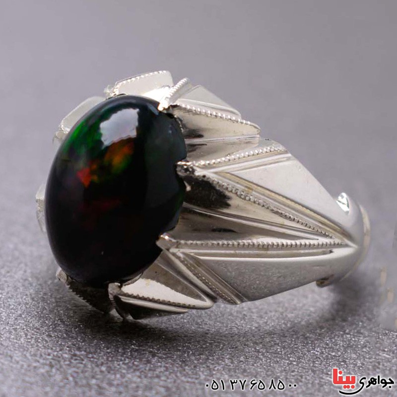 انگشتر اوپال خوشرنگ بسیار زیبا _کد:20589