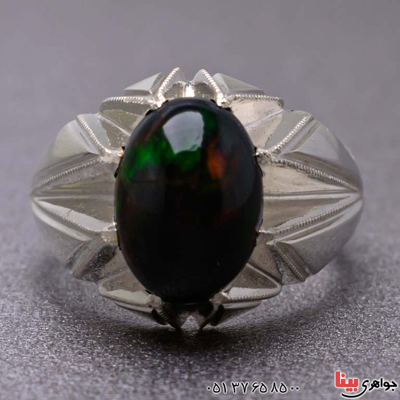 انگشتر اوپال خوشرنگ بسیار زیبا _کد:20589