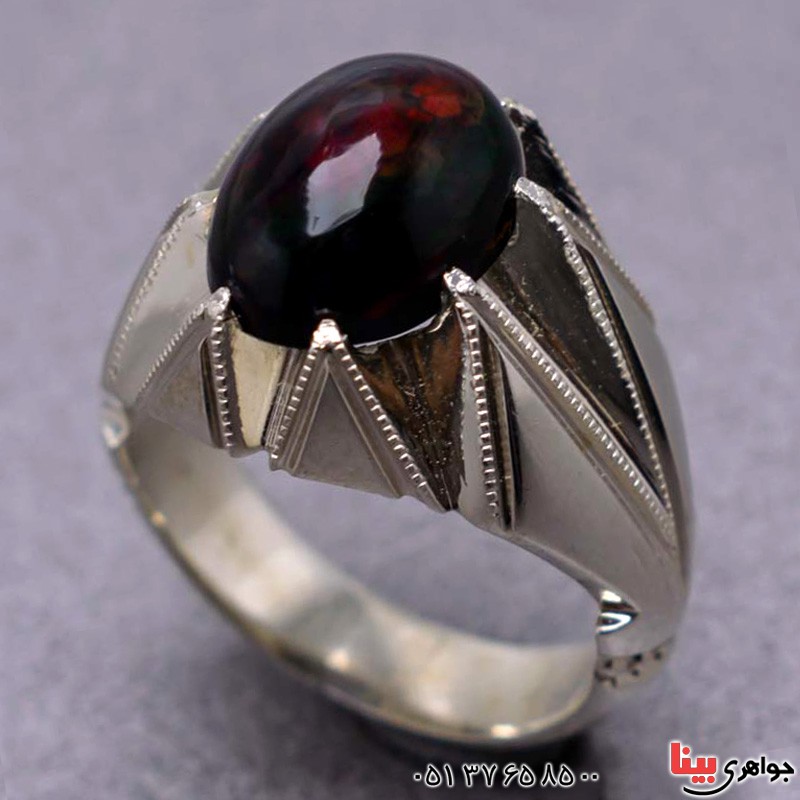 انگشتر اوپال خوشرنگ بسیار زیبا _کد:20589