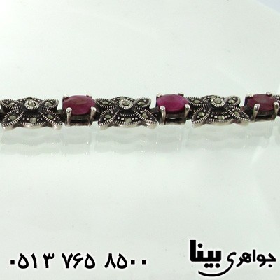 دستبند یاقوت سرخ اطلسی