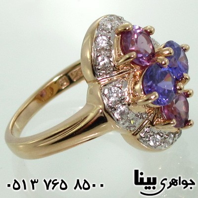 انگشتر آمتیست 4 نگین