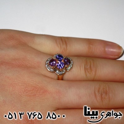 انگشتر آمتیست 4 نگین