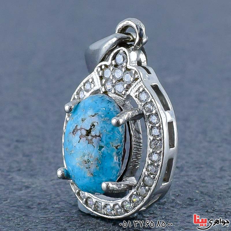 گردنبند فیروزه نیشابوری زنانه بسیار زیبا _کد:20775