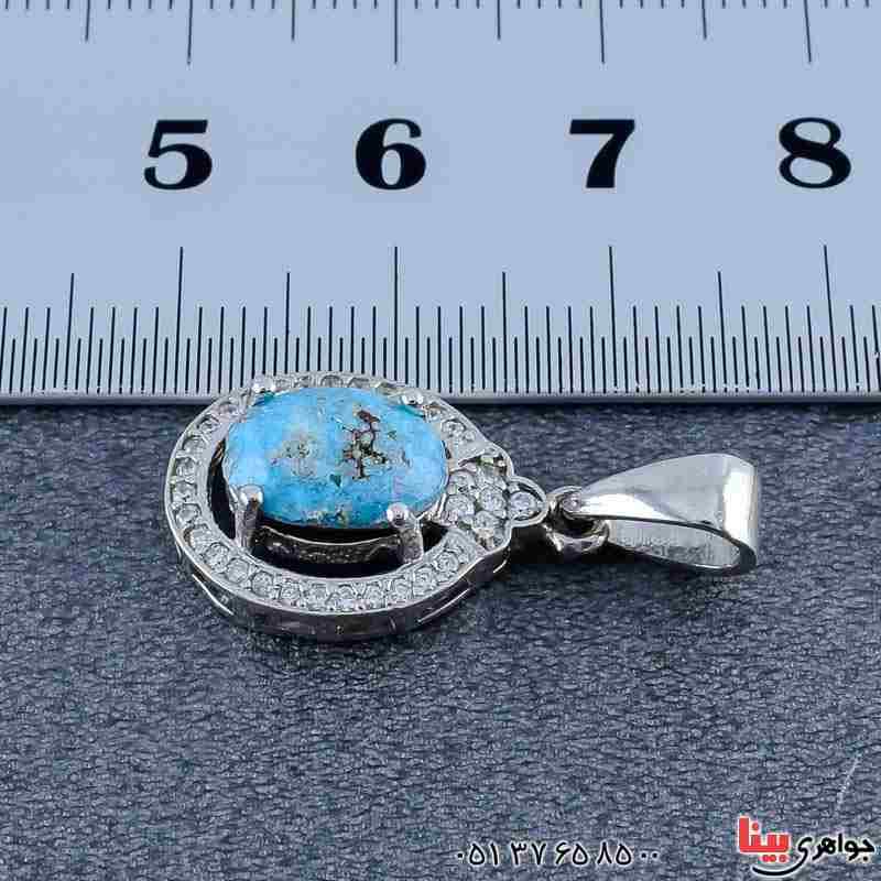 گردنبند فیروزه نیشابوری زنانه بسیار زیبا _کد:20775