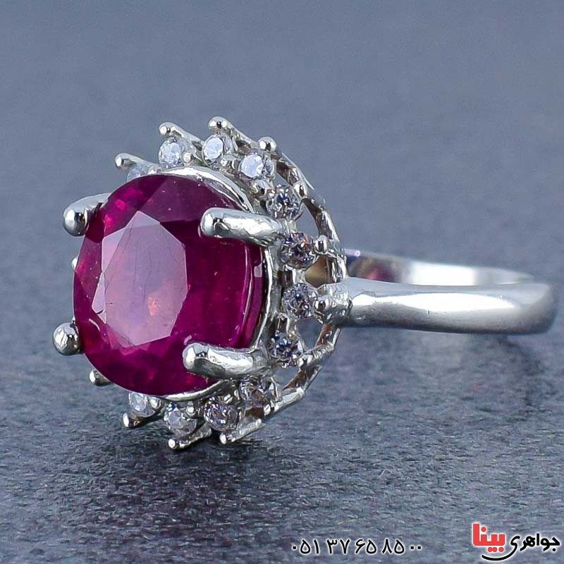 انگشتر یاقوت سرخ شفاف و کریستالی بسیار عالی _کد:20790