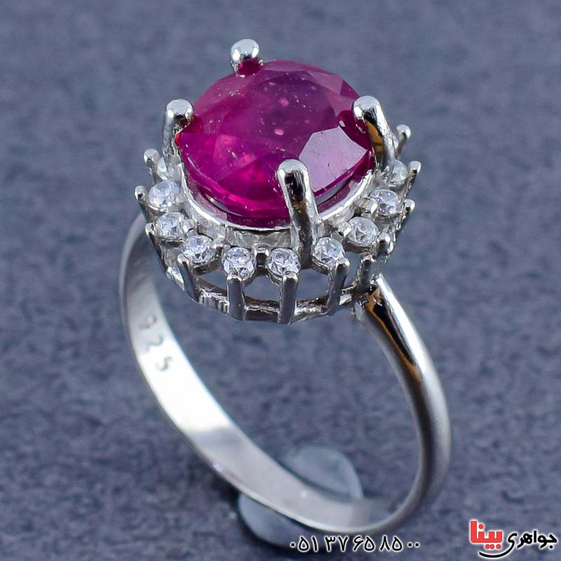 انگشتر یاقوت سرخ شفاف و کریستالی بسیار عالی _کد:20790