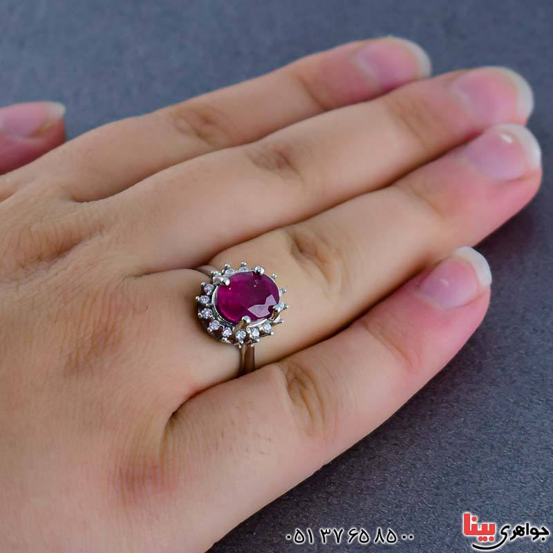 انگشتر یاقوت سرخ شفاف و کریستالی بسیار عالی _کد:20790