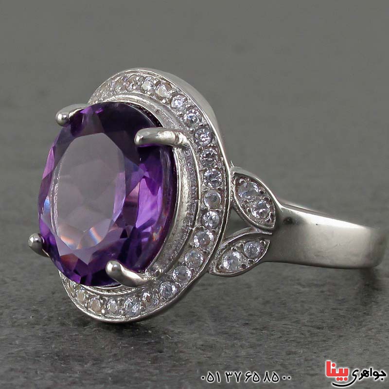 انگشتر آمتیست زنانه بسیار زیبا و خاص _کد:20798