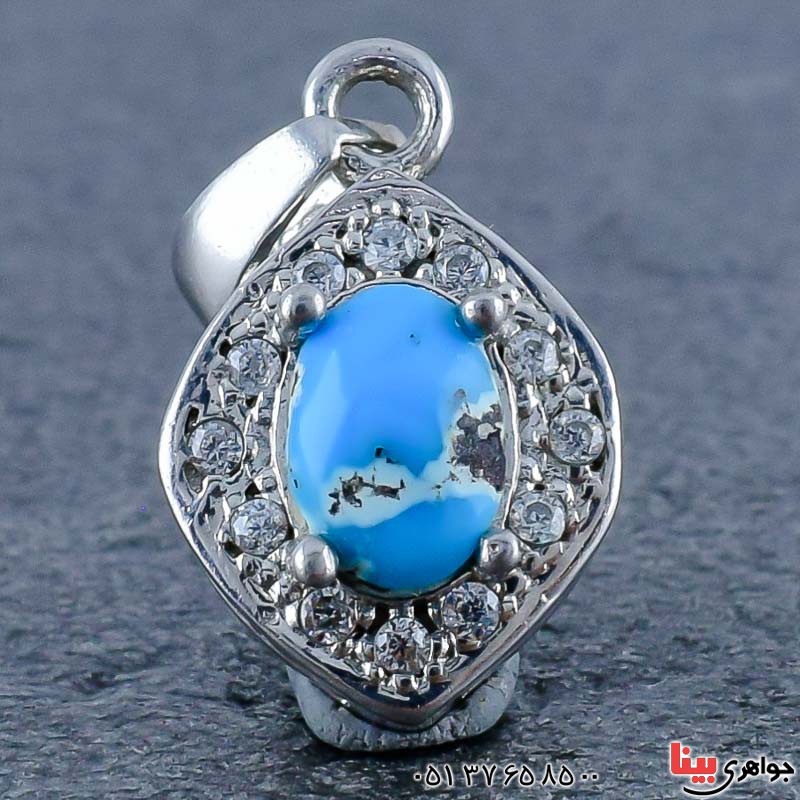 گردنبند فیروزه نیشابوری زنانه بسیار زیبا _کد:20803