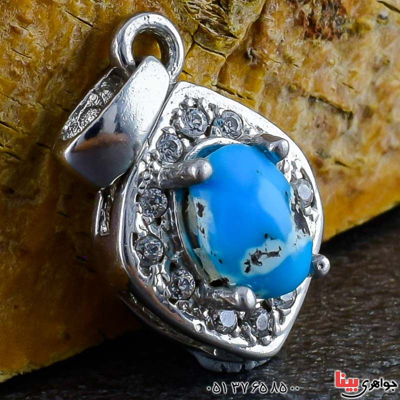 گردنبند فیروزه نیشابوری زنانه بسیار زیبا _کد:20803