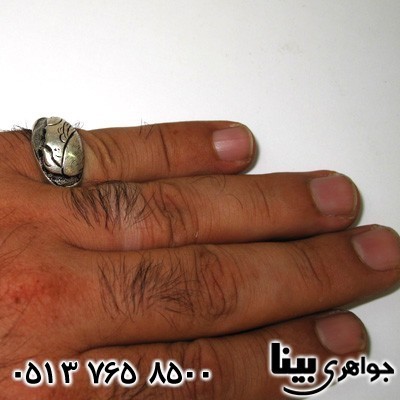 انگشتر نقره قلم زنی چهره