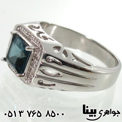 انگشتر چند جواهر توپاز و الماس