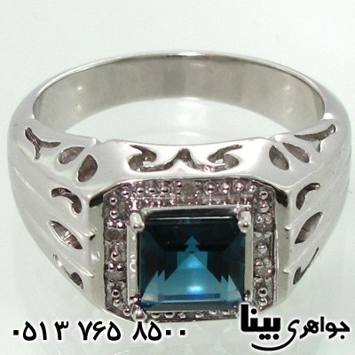 انگشتر چند جواهر توپاز و الماس