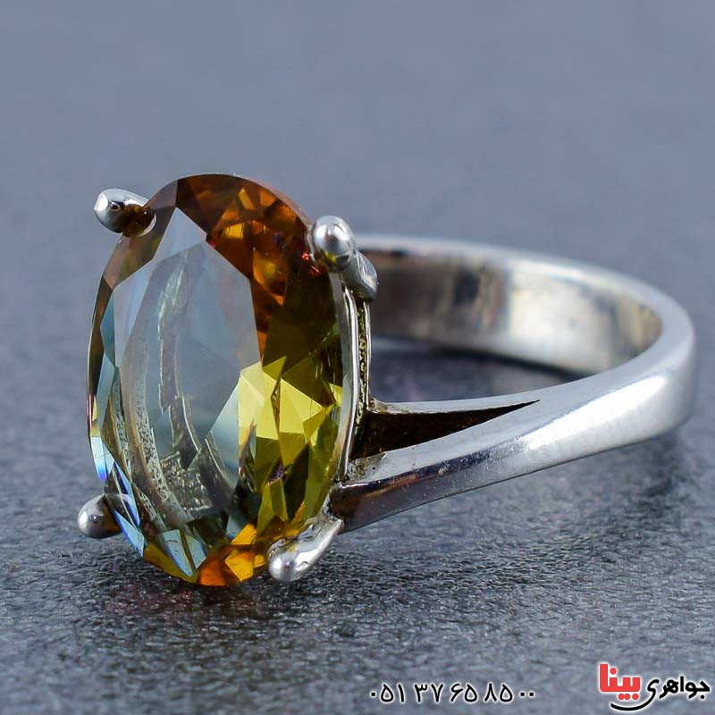 انگشتر الکساندریت رودیوم زنانه بسیار زیبا _کد:20932