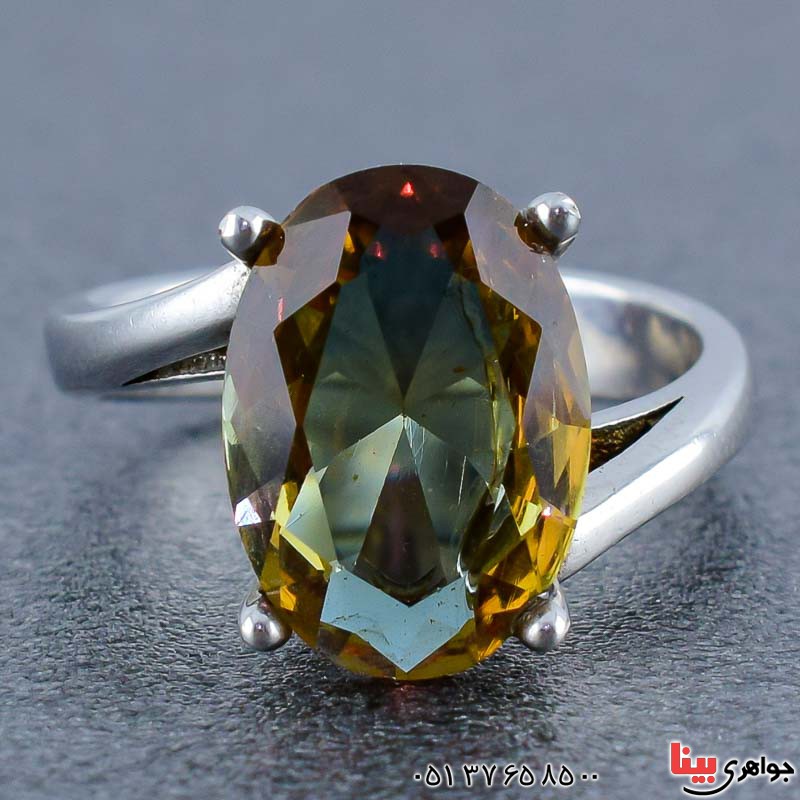 انگشتر الکساندریت رودیوم زنانه بسیار زیبا _کد:20932