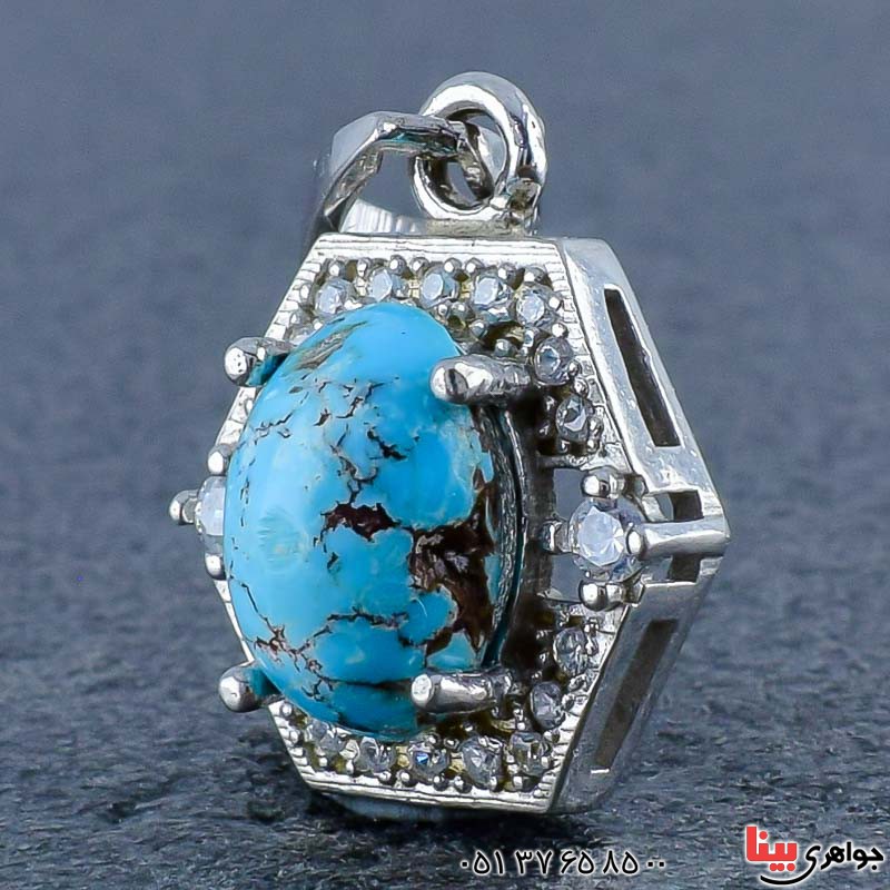 گردنبند فیروزه نیشابوری زنانه بسیار شیک و زیبا _کد:20953