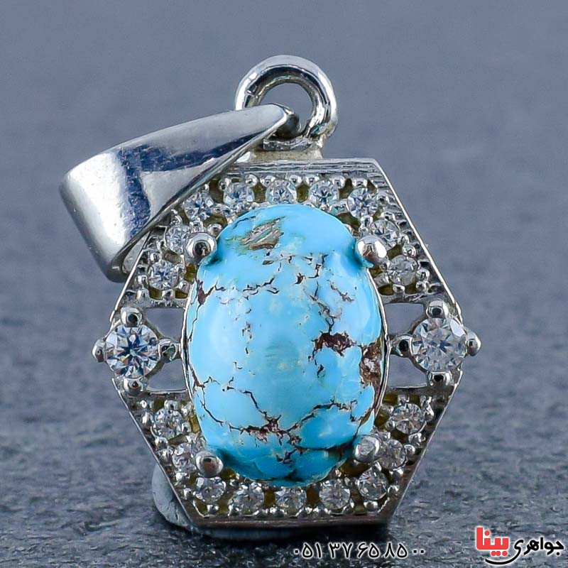 گردنبند فیروزه نیشابوری زنانه بسیار شیک و زیبا _کد:20953