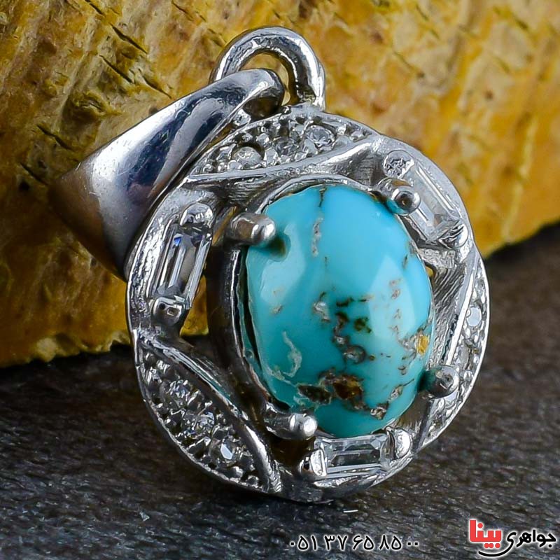 گردنبند فیروزه نیشابوری زنانه خوش نقش _کد:20954