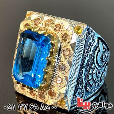 دور الماس و یاقوت درشت مردانه فاخر _کد:20955 دور الماس و یاقوت درشت مردانه فاخر _کد:20955