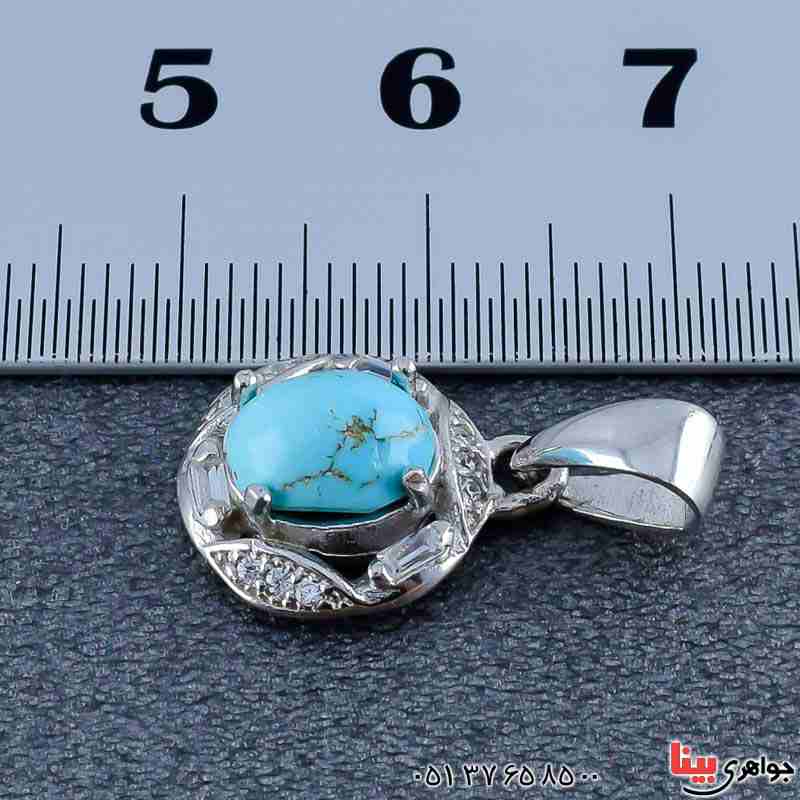 گردنبند فیروزه نیشابوری زنانه بسیار زیبا _کد:20979