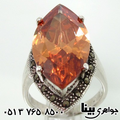 انگشتر کوارتز زنانه لوزی