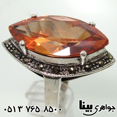 انگشتر کوارتز زنانه لوزی