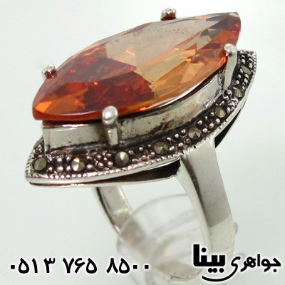 انگشتر کوارتز زنانه لوزی