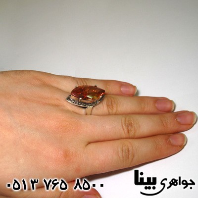 انگشتر کوارتز زنانه لوزی