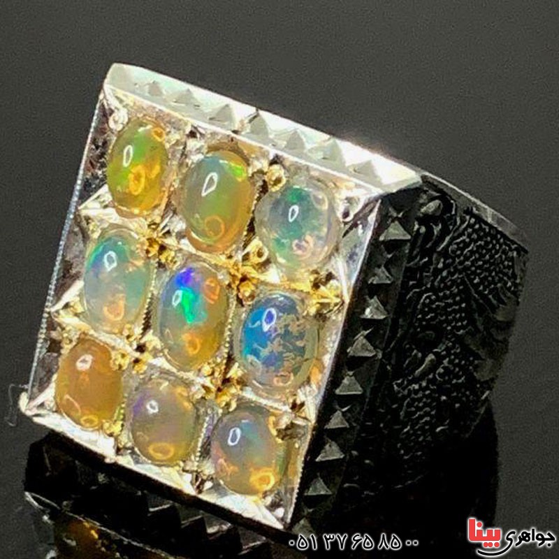 انگشتر اوپال درشت مردانه بسیار عالی _کد:21001