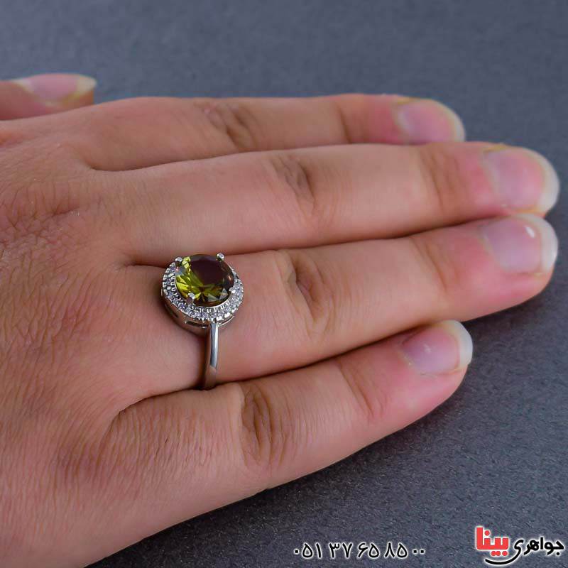 انگشتر الکساندریت رودیوم زنانه بسیار زیبا _کد:21008