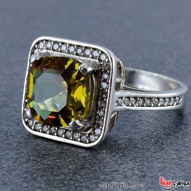 انگشتر الکساندریت رودیوم زنانه بسیار زیبا _کد:21009