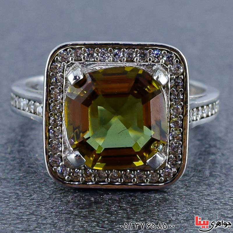 انگشتر الکساندریت رودیوم زنانه بسیار زیبا _کد:21009