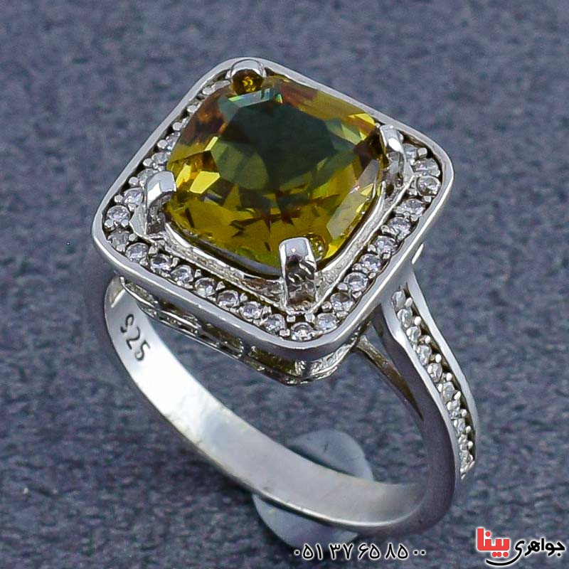انگشتر الکساندریت رودیوم زنانه بسیار زیبا _کد:21009