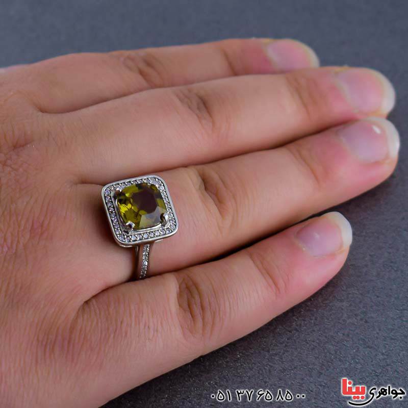 انگشتر الکساندریت رودیوم زنانه بسیار زیبا _کد:21009