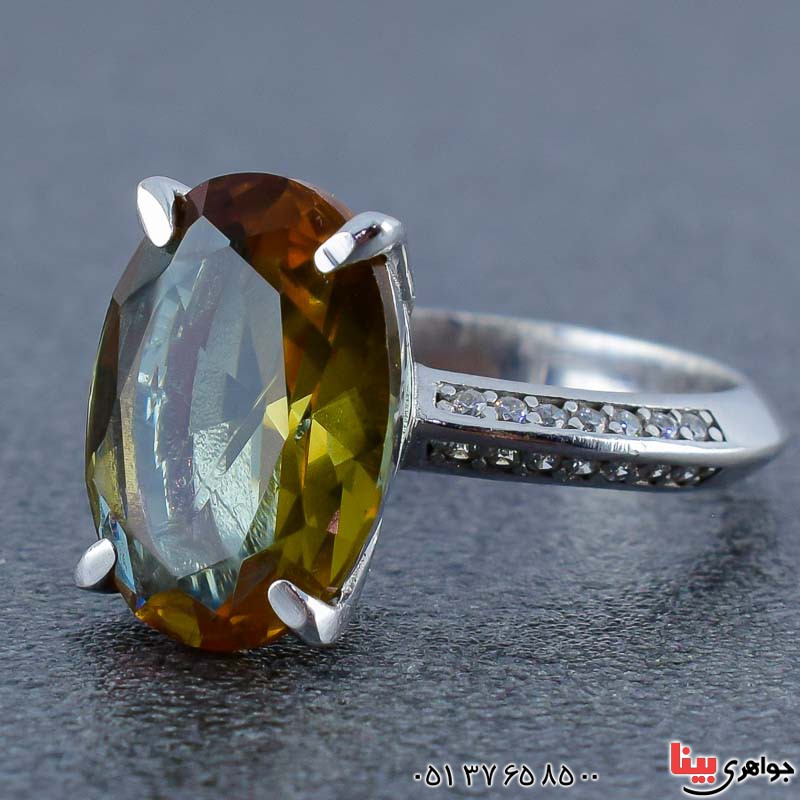 انگشتر الکساندریت زنانه بسیار خوشرنگ و خاص _کد:21041